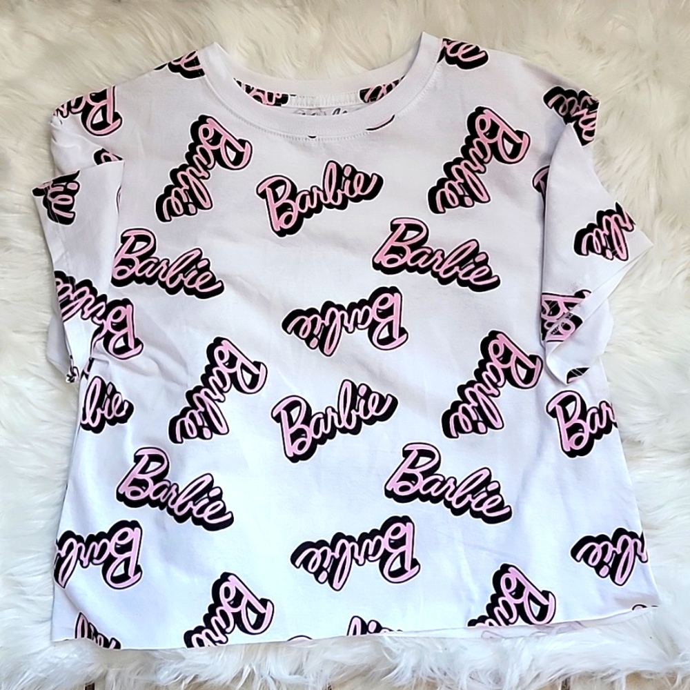 BARBIE CROPPED SCRIPT TSHIRT